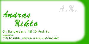 andras miklo business card